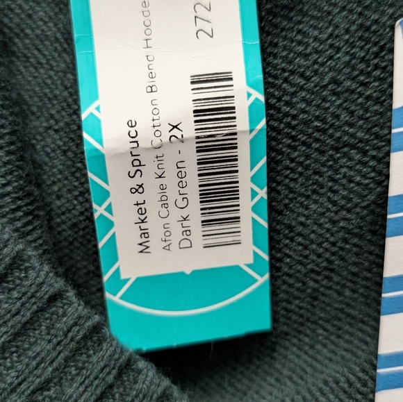 Market & Spruce stitch fix hunter green pull over knit sweater- sz 2X-NWTS - Picture 5 of 11